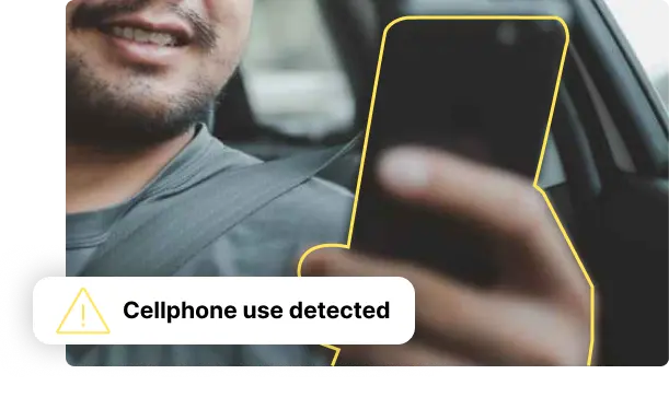 Cellphone use detected alert