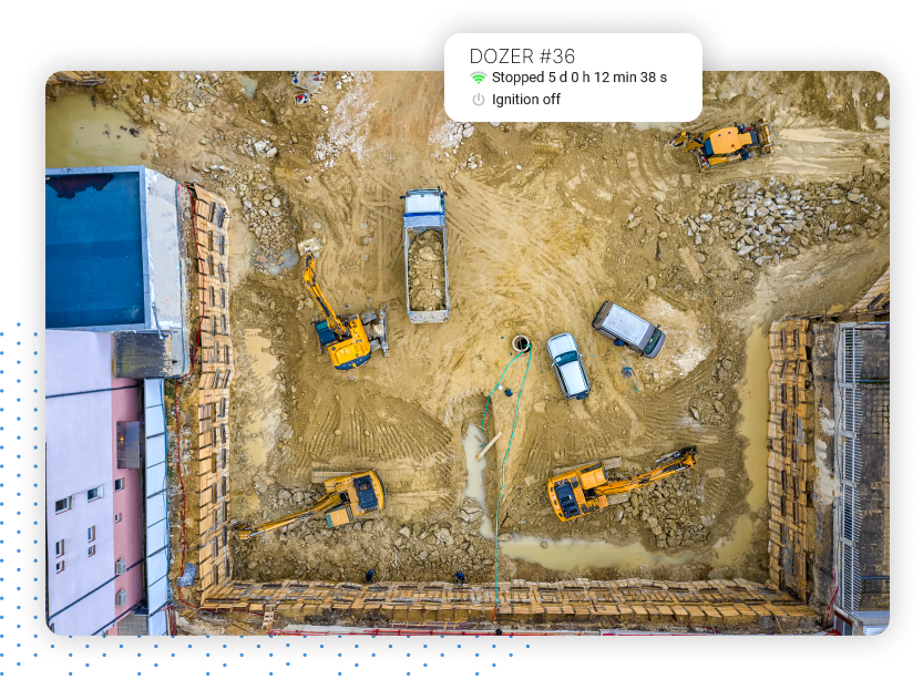 Image showing Dozer stopped at construction site